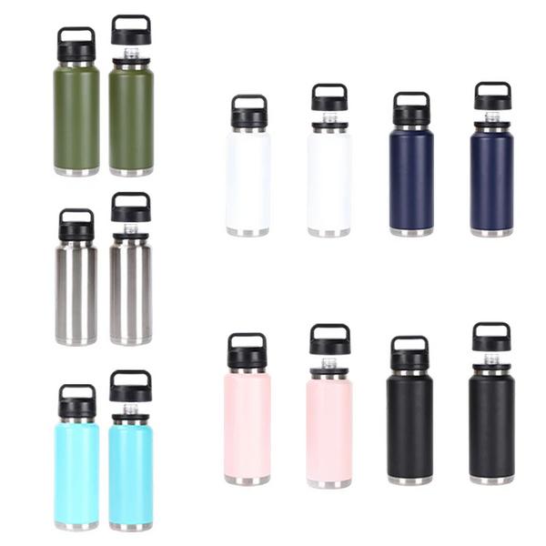 25 Pack 36oz Yeti-style Powder Coated Stainless Steel Water Bottles fo   GGblanks