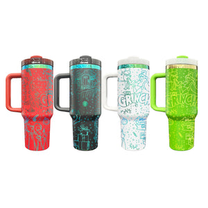 20 Pack Christmas 40oz H2.0 Tumbler with Plating Grinch Laser Engraving Design_GGblanks
