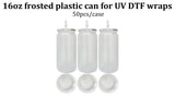 50 Pack 16oz 20oz V2.0 Clear Frosted Plastic Can Macaron Jelly Plastic Cans_GGblanks