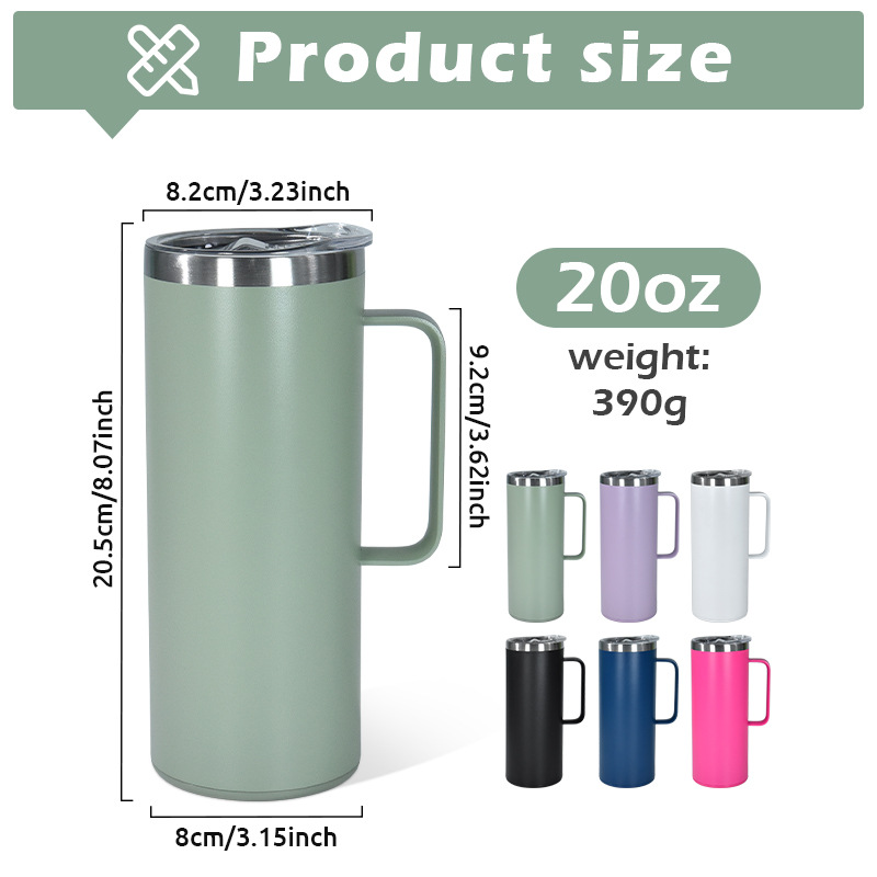 25 Pack China RTS 20oz Powder Coated Black Blue Pink White Purple Green Mugs Optional Colors_GGblanks