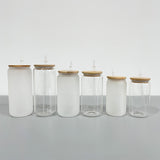 On Sale 6 Pack 8 Pack 25 Pack 50 Pack 16oz Clear Frosted Glasses_GGblanks