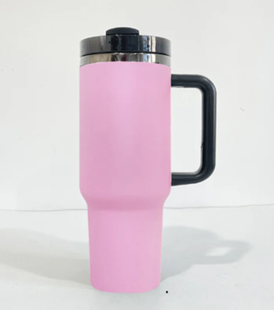 20 Pack USA RTS Pink Powder Coated Mirror Black Plated Underneath 40oz H2.0 Quencher Tumblers_GGblanks