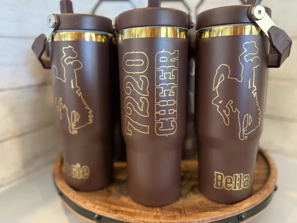 20 Pack RTS from USA 30oz Mirror Gold Underneath Chocolate Color Flip Straw Bottles_GGblanks