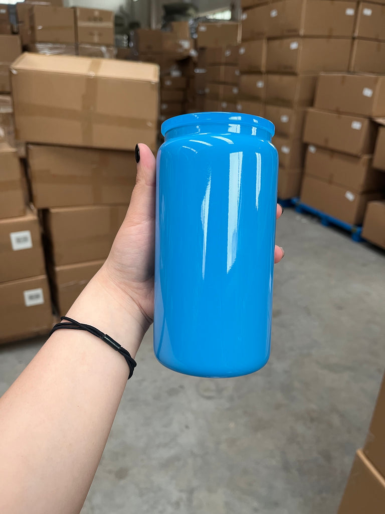 25 Pack 50 Pack 16oz Neon Glass Cans/Plastic 17oz Neon Mugs with Straws and Lids for Uv Dtf Wraps_GGblanks