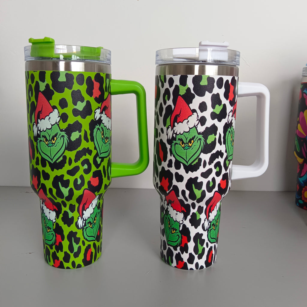 25 Pack China RTS 40oz Grinch Cups with Handle_GGblanks