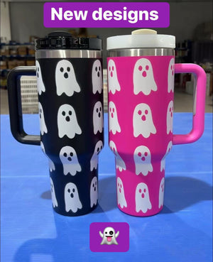 20 Pack H2.0 40oz Halloween Goast designed tumblers_GGblanks