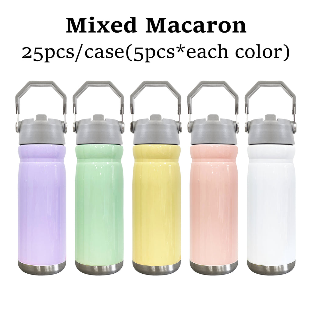 China RTS_22oz Macaron Colorful Water Bottoles for Sublimation Engraving 22OZFZSH01 22OZFZSH02_ GGblanks