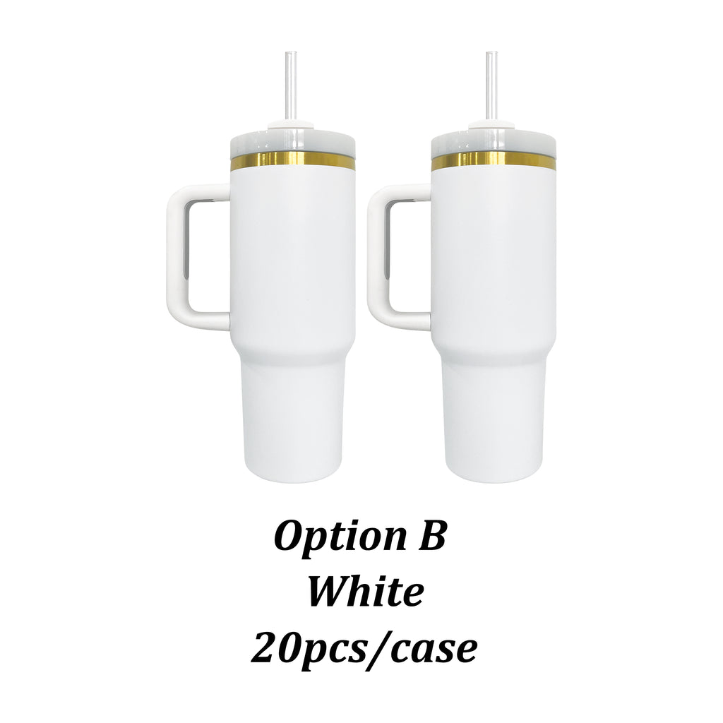 20 Pack 40oz H2.0 Gold Plated/Mirror Gold Underneath Tumblers for Laser Engraving_GGblanks