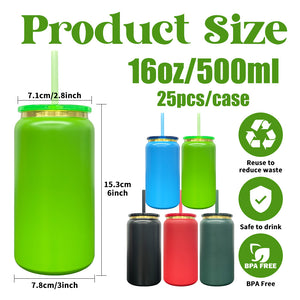 25 Pack 16oz Christmas Stainless Steel Cans Gold Plated Black Red Blue Green Soda Cans_GGblanks
