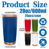 25 Pack 20oz Copper Plated Underneath Powder Coated Stainless Steel Tumbler with Magnetic Lid_GGblanks