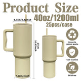 USA Warehouse 40oz Grayish Brown Handled Travel Mug Modern Matte 25pcs_GGblanks