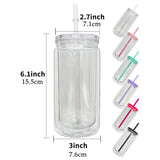25 Pack 12oz Inner 16oz Outer Double Wall Snow Globe Plastic Cans_GGblanks