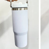 30oz GGblanks White/Macaron Colorful Student School Stanley Style 20oz 30oz Water Bottles Rainbow Plated Matte Glossy Tumblers with Flip Straw_GGblanks