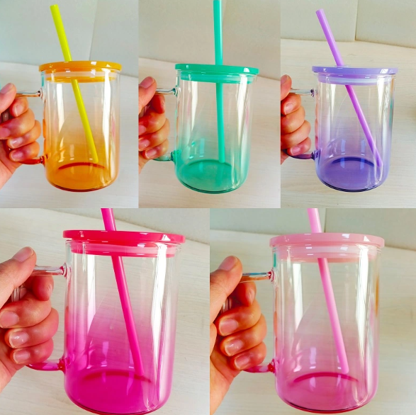25 Pack Mutiful Size 9oz/11oz/12oz/15oz/17oz/20oz Glass Jelly Macaron Mugs Blank Sublimation or Snow Globe_GGblanks