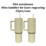 USA Warehouse 40oz Grayish Brown Handled Travel Mug Modern Matte 25pcs_GGblanks