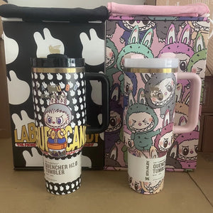 12 Pack 20 Pack By Air LABUBU Tumbler 40oz Stanley Labubu Designs Tumblers with Labubu Box_GGblanks