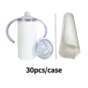 12oz Straight Tumbler Sippy Tumbler with Double Lids for Kids 30pcs/case_GGblanks