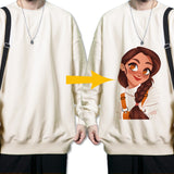 Ship from CN Warehouse White Sublimation Blanks Men Women Long Sleeve Sweatshirts Mix Sizes 25pcs Sold By Case YIPAISWT-GGblanks