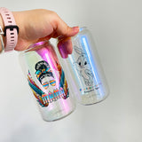 35 Pack 20oz Blank Sublimation Mixed 5 Colors Iridescent Beer Glass Can With Bamboo Lid And Plastic Straw_GGblanks
