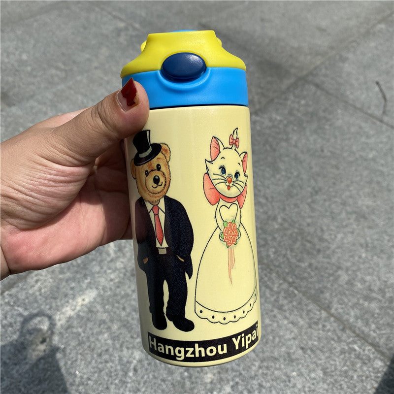 China RTS_Halloween Cups Children's 12oz UV color change and glow in the dark kids water bottle - GGblanks