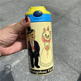 China RTS_Halloween Cups Children's 12oz UV color change and glow in the dark kids water bottle - GGblanks