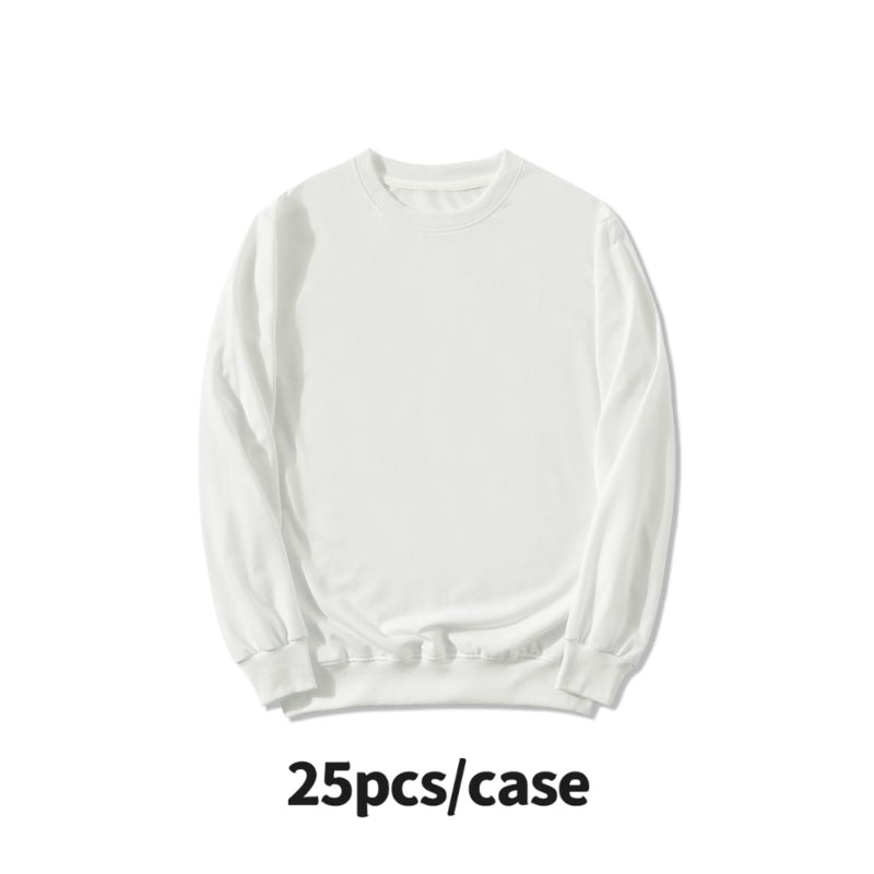 Ship from CN Warehouse White Sublimation Blanks Men Women Long Sleeve Sweatshirts Mix Sizes 25pcs Sold By Case YIPAISWT-GGblanks