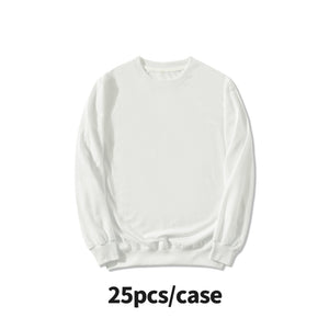 Ship from CN Warehouse White Sublimation Blanks Men Women Long Sleeve Sweatshirts Mix Sizes 25pcs Sold By Case YIPAISWT-GGblanks