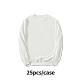 Ship from CN Warehouse White Sublimation Blanks Men Women Long Sleeve Sweatshirts Mix Sizes 25pcs Sold By Case YIPAISWT-GGblanks