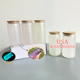 Halloween Cups 16oz UV Color Change and Glow In The Dark Sublimation Glass Can_GGblanks