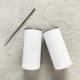 China RTS_15oz White Skinny Straight Tumbler with All Accesseries 50pcs/case-GGblanks