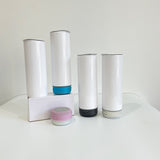 25 Pack Sublimation White Blank 20oz glow in the dark Bluetooth Speaker Tumblers_GGblanks