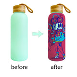 36 Pack 20oz Blank Sublimation Colorful Glass Bottle with Bamboo Lid and Rope_GGblanks
