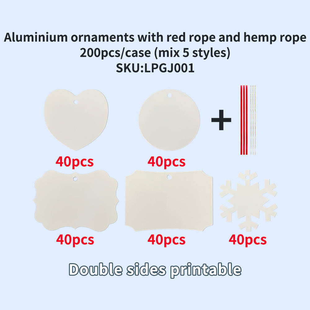 Sublimation Blank MDF Ceramic Aluminium Chirstmas Ornaments - GGblanks