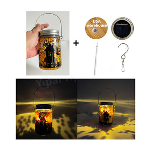 36 Pack USA RTS 11oz Solar Lights Mason Jar Glowing Elf Glass Can wind Spinner_GGblanks