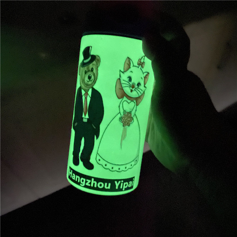 China RTS_Halloween Cups Children's 12oz UV color change and glow in the dark kids water bottle - GGblanks