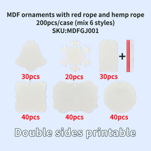 Sublimation Blank MDF Ceramic Aluminium Chirstmas Ornaments - GGblanks