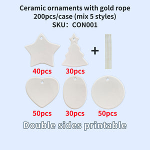 Sublimation Blank MDF Ceramic Aluminium Chirstmas Ornaments - GGblanks