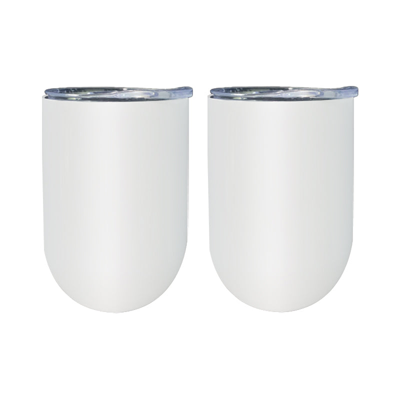 China RTS_12oz Straight Sublimation Wine Tumbler White Glossy 50PCS YP00280005 - GGblanks