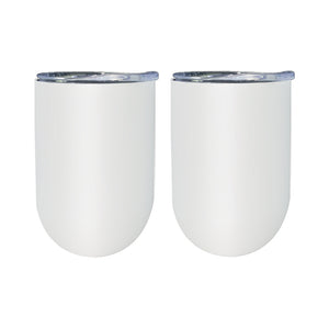 China RTS_12oz Straight Sublimation Wine Tumbler White Glossy 50PCS YP00280005 - GGblanks