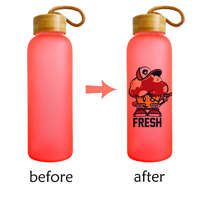 36 Pack 20oz Blank Sublimation Colorful Glass Bottle with Bamboo Lid and Rope_GGblanks