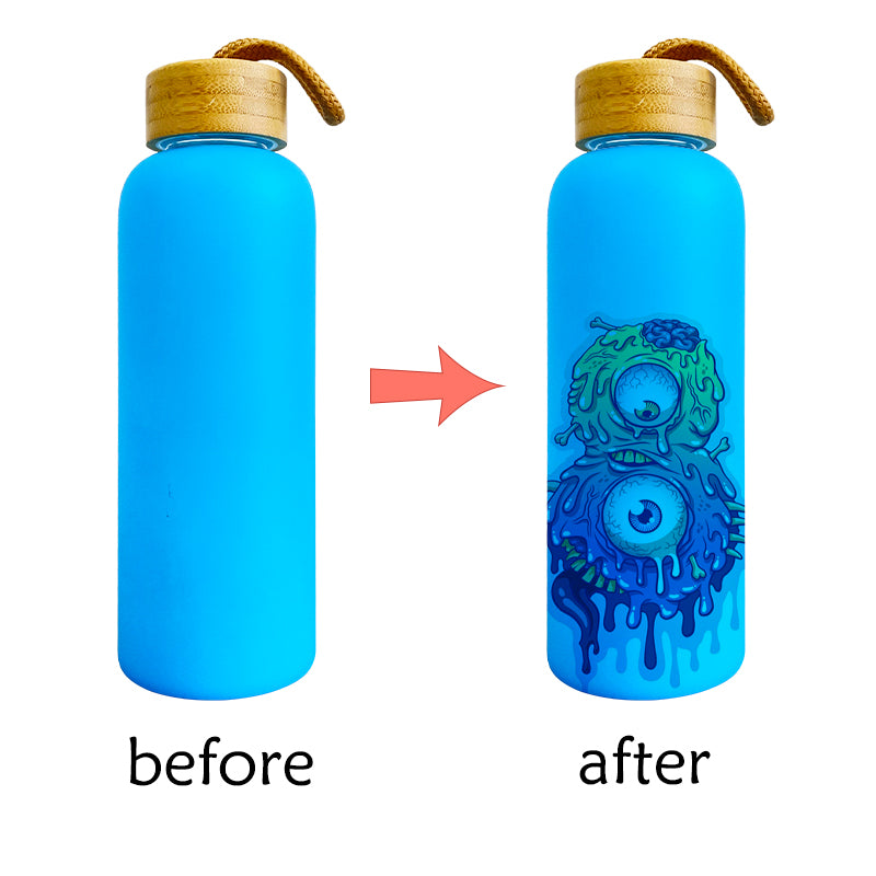 36 Pack 20oz Blank Sublimation Colorful Glass Bottle with Bamboo Lid and Rope_GGblanks