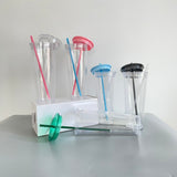 20 Pack 24oz Double Walled BPA Free Snow Globe Plastic Acrylic Cups with Lids and Straws_GGblanks