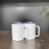 China RTS_Hot sale 10oz/12oz/16oz Sublimation Blanks White Color Coffee Mug With Handle 50PCS Sold By Case_GGblanks