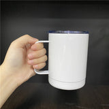 China RTS_Hot sale 10oz/12oz/16oz Sublimation Blanks White Color Coffee Mug With Handle 50PCS Sold By Case_GGblanks