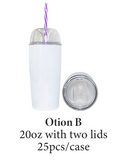 25 Pack 20oz 22oz Sublimation Tumbler With Diy Dome Lid And Slide Lid_GGblanks
