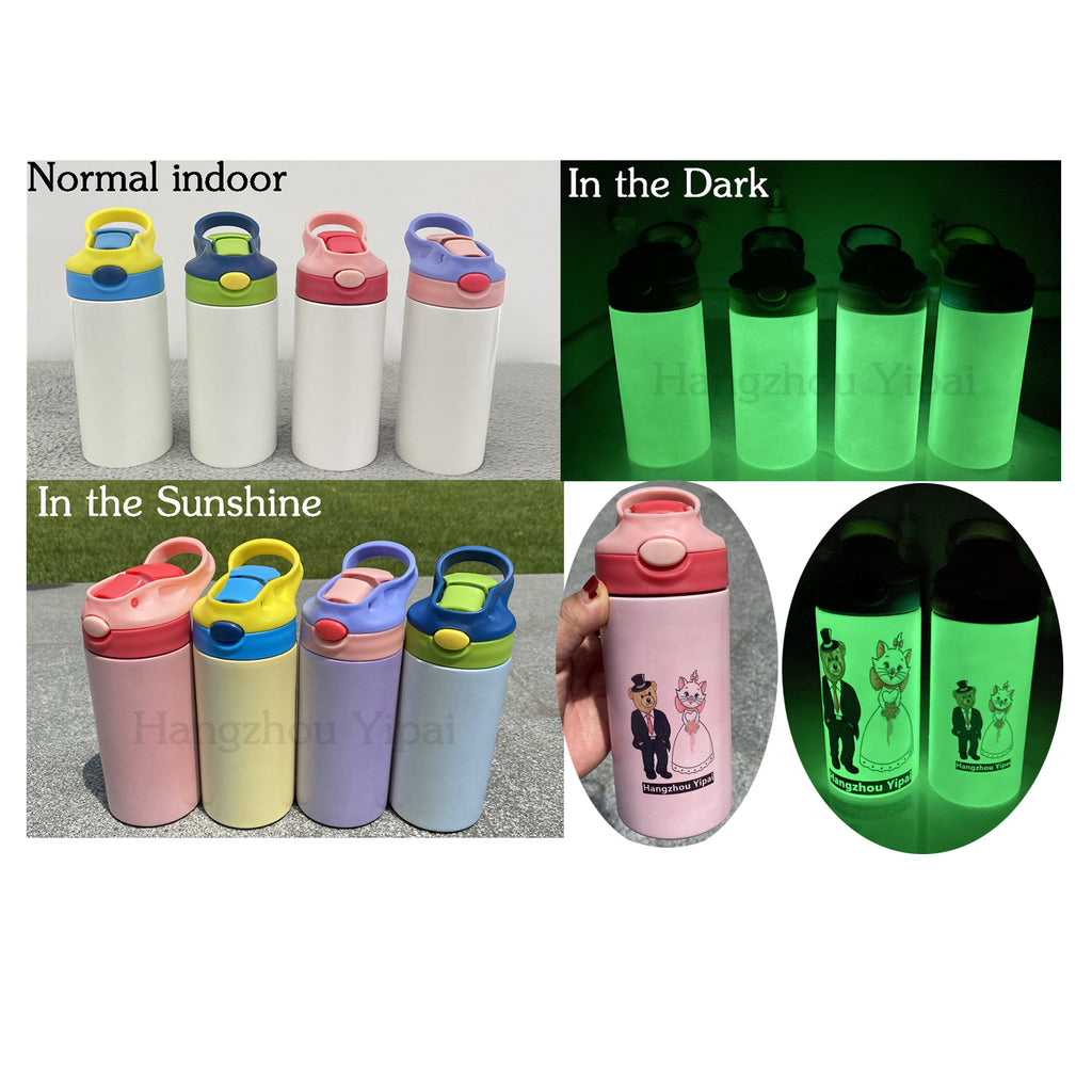 China RTS_Halloween Cups Children's 12oz UV color change and glow in the dark kids water bottle - GGblanks