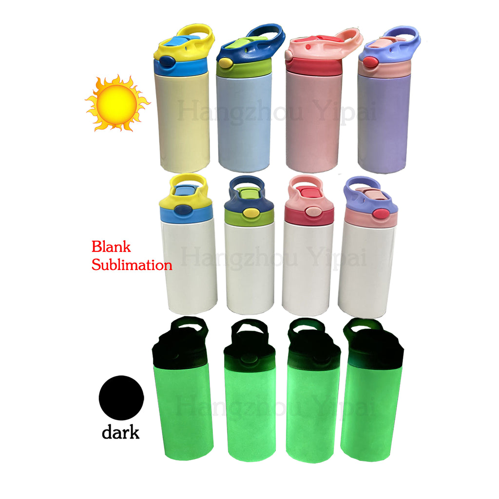 China RTS_Halloween Cups Children's 12oz UV color change and glow in the dark kids water bottle - GGblanks