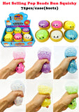 72 Pack 8.5cm Beads Glitter Dumpling Squishy Stress Relief Fidget Toys for Kids_GGblanks