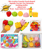 16boxes 6 in 1 Food-shaped Crunchy Squishy Toy gift Set For Christmas Stocking Stuffer_GGblanks