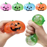 72 Pack Halloween Glitter Sparkling Pumpkin Maltose Filled Squishy Toys Stress Relief Sensory Fidget Toy_GGblanks